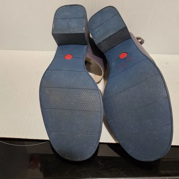 Camper Maude Violet purple Blue Mid Block Heel Retro Shoes Sandals Sz 40 - Picture 15 of 16